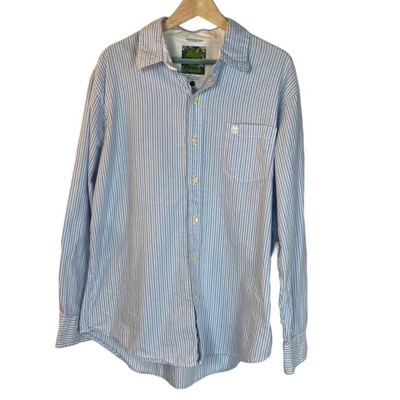 Timberland Other - Timberland Shirt Mens Large Blue & White Striped Buttondown
